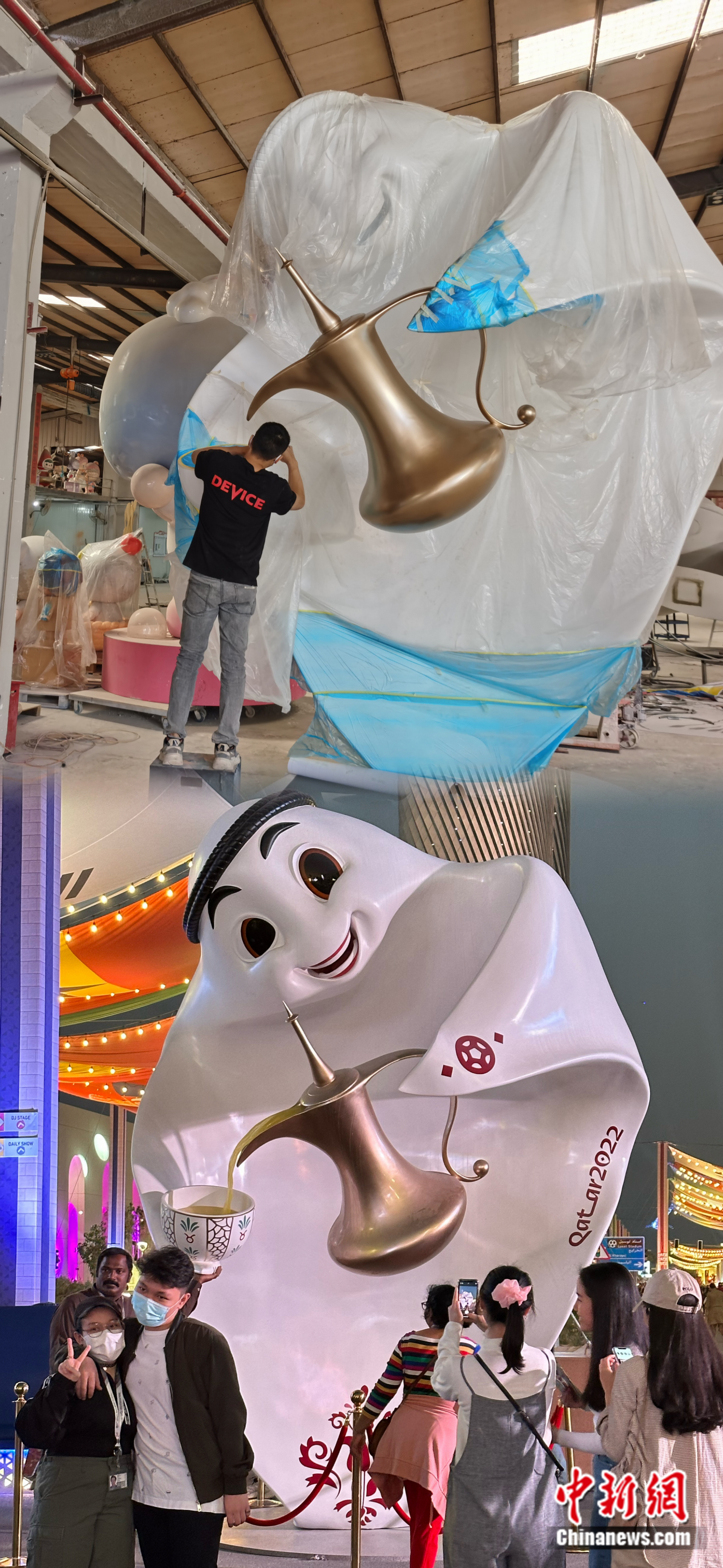 33天内打造27米高世界杯会徽巨像:这群中国人如